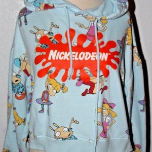 Nickelodeon 2020 Viacom Rugrats Ren & Stimpy Hey Arnold Cropped Sweatshirt Large